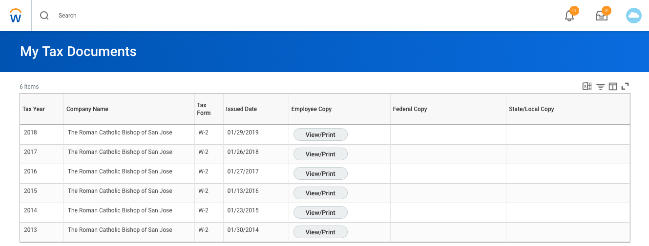 How do I get my W2 from Workday? Mitty High School