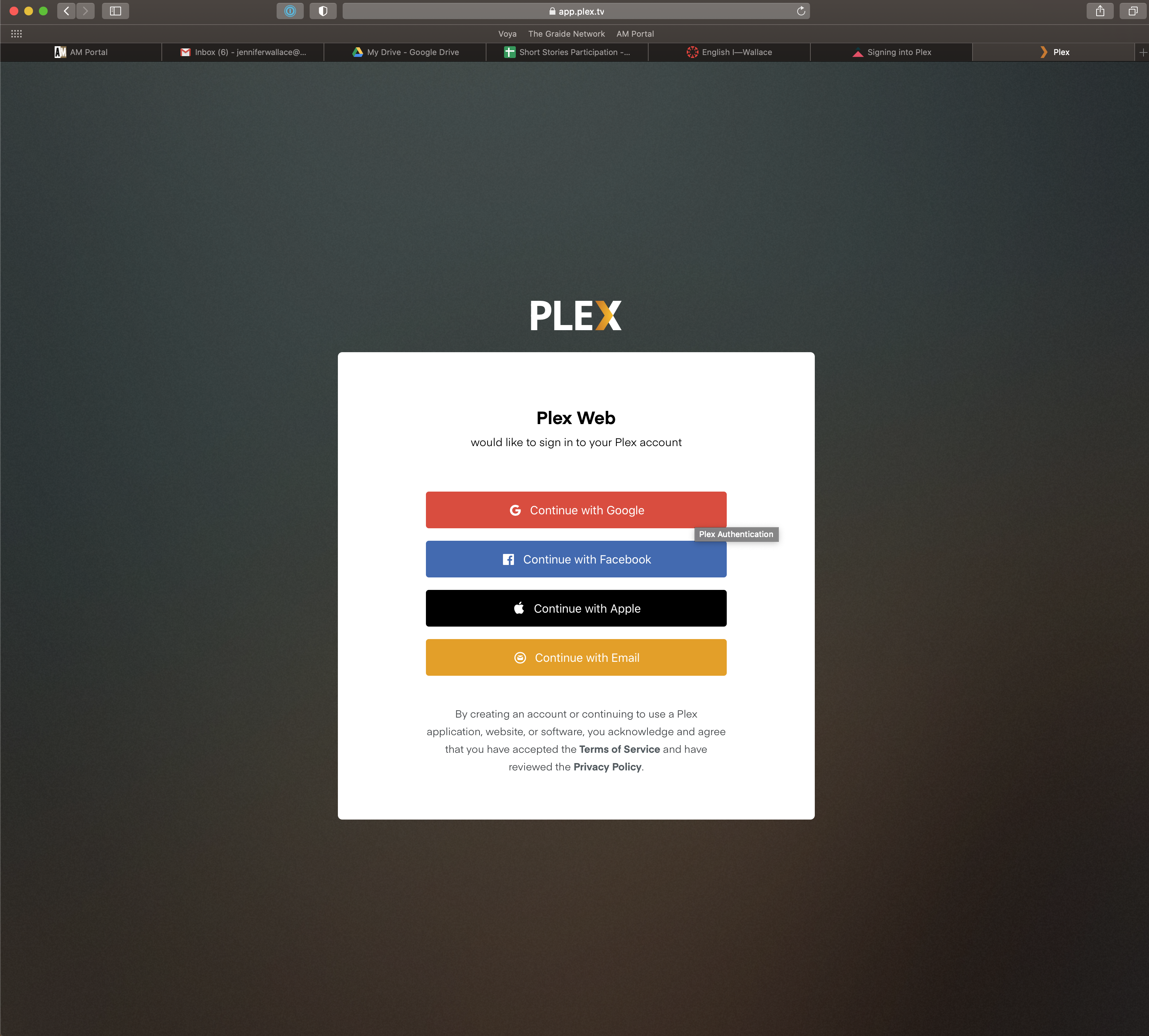 Use Google, Facebook, or Apple to Sign in with Plex